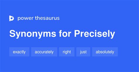 precisely thesaurus